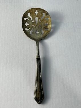 VTG Webster Sterling Silver Handle Pierced Tomato Serving Spoon